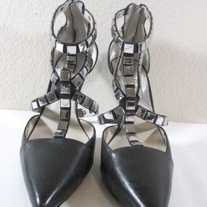 Michael Kors Black and Silver Heels